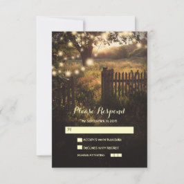 carta noturna de casamento romântico RSVP