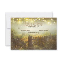 carta noturna de casamento romântico RSVP
