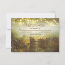 carta noturna de casamento romântico RSVP