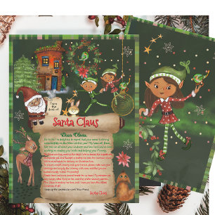 Carta Oficial Caprichosa do Papai Noel com Elfa