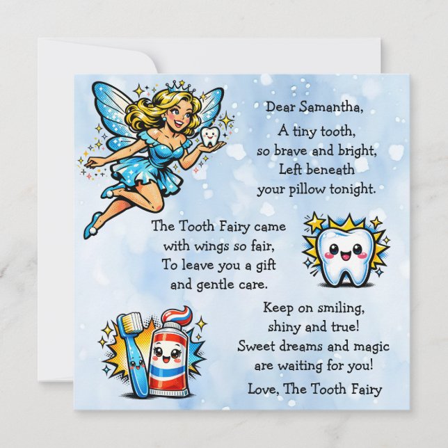 Carta Personalizada da Fada dos Dentes (Frente)