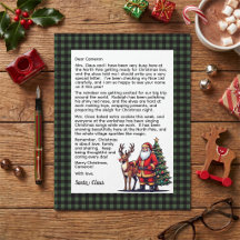 Carta Personalizada de Natal do Papai Noel com Xad
