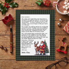 Carta Personalizada de Natal do Papai Noel com Xad