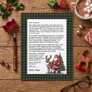 Carta Personalizada de Natal do Papai Noel com Xad