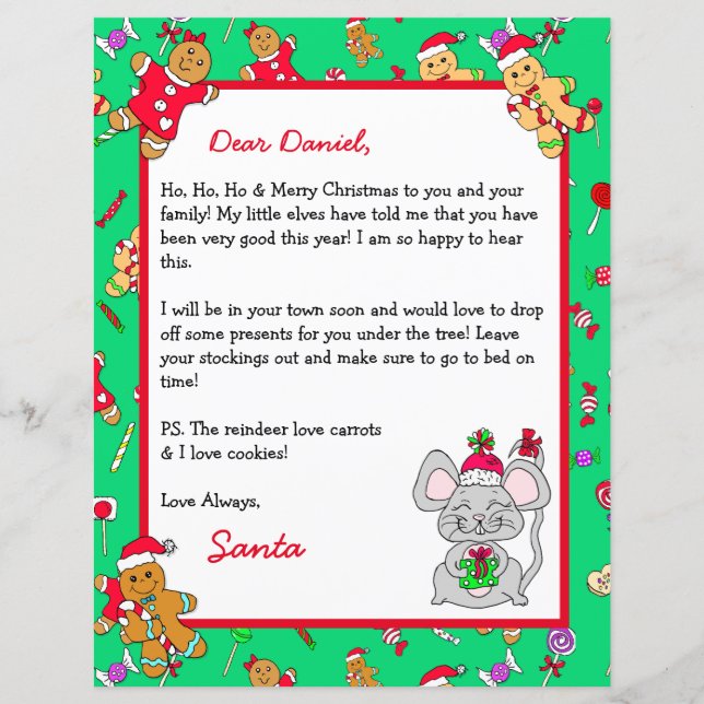 Carta Personalizada de Papai Noel (Frente)
