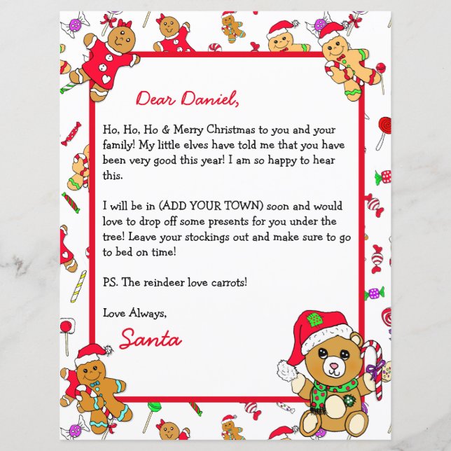 Carta Personalizada de Papai Noel (Frente)