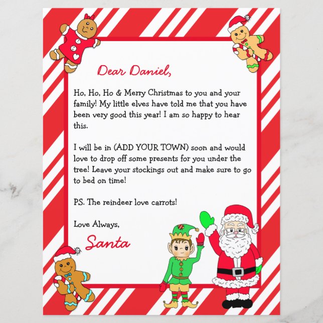 Carta Personalizada de Papai Noel (Frente)