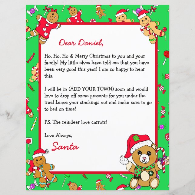 Carta Personalizada de Papai Noel (Frente)