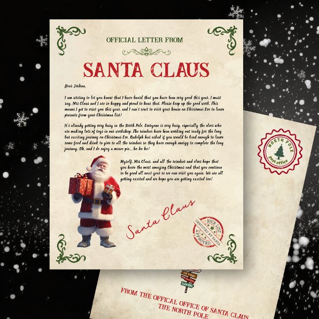 Carta Personalizada de Papai Noel (Official Letter From santa Claus)
