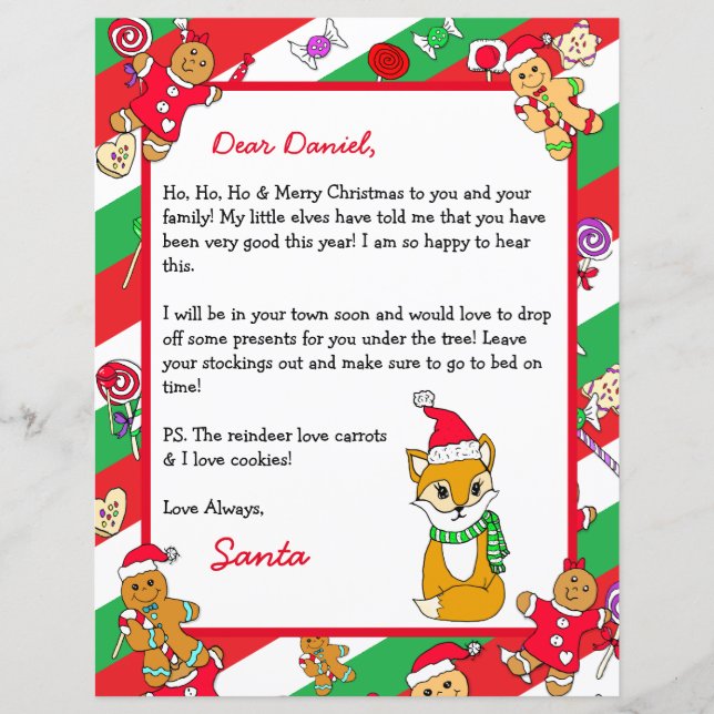 Carta Personalizada de Papai Noel (Frente)