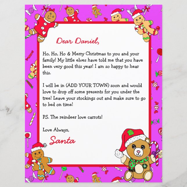 Carta Personalizada de Papai Noel (Frente)