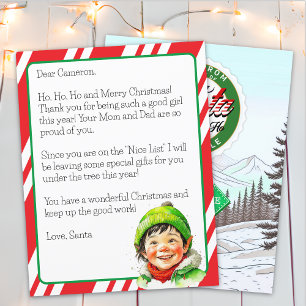 Carta Personalizada de Papai Noel para Crianças
