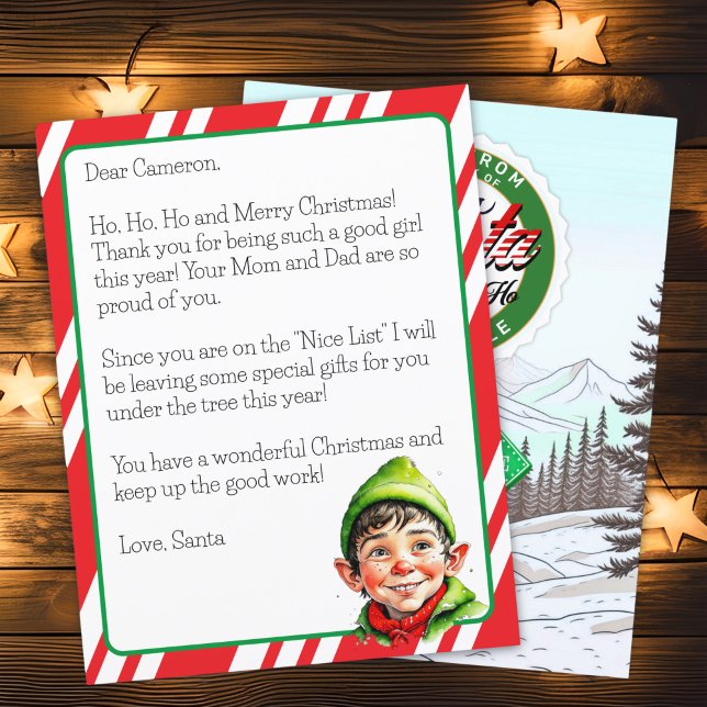 Carta Personalizada de Papai Noel para Crianças (Criador carregado)