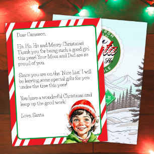 Carta Personalizada de Papai Noel para Crianças