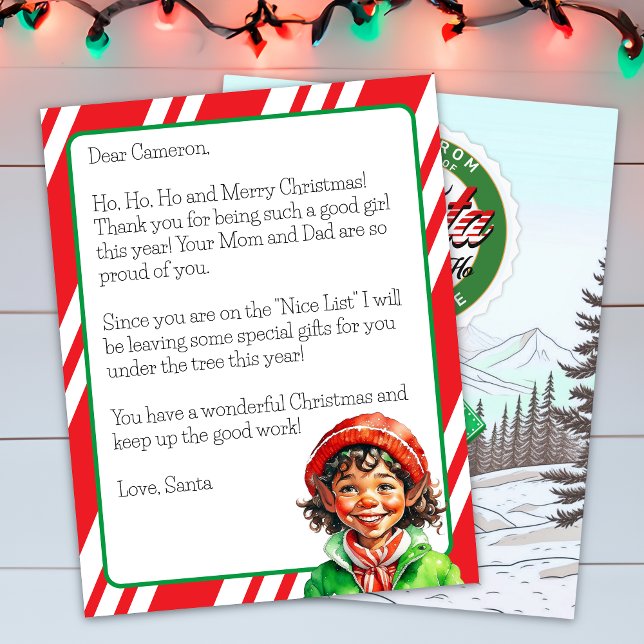 Carta Personalizada de Papai Noel para Crianças (Criador carregado)