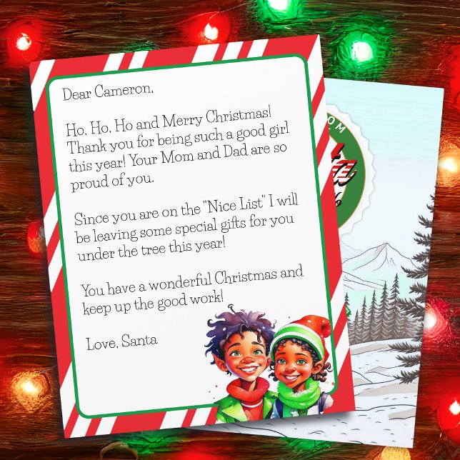 Carta Personalizada de Papai Noel para Crianças (Criador carregado)