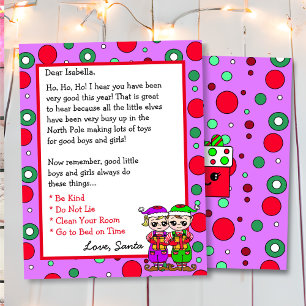 Carta Personalizada de Papai Noel para Elfo Adoráv
