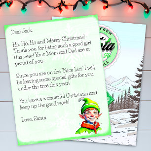 Carta Personalizada de Papai Noel para Meninos