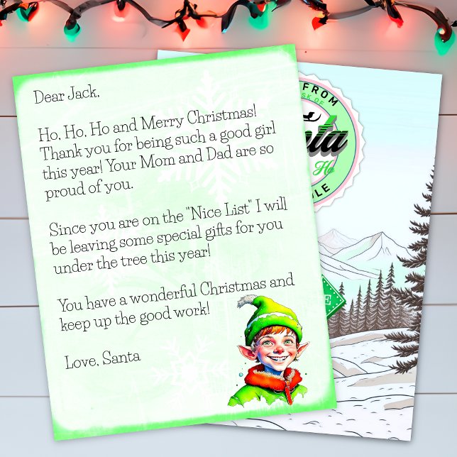 Carta Personalizada de Papai Noel para Meninos (Criador carregado)