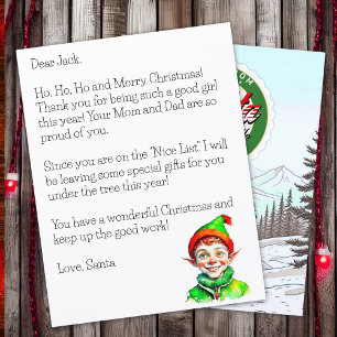 Carta Personalizada de Papai Noel para Meninos