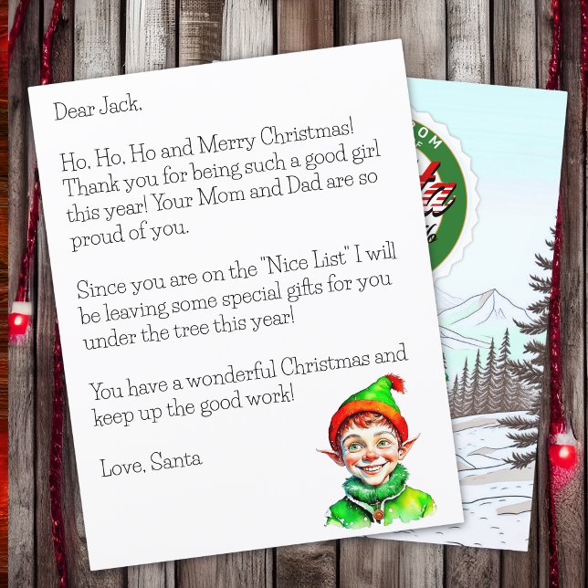 Carta Personalizada de Papai Noel para Meninos (Criador carregado)