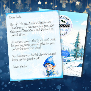 Carta Personalizada de Papai Noel para Meninos