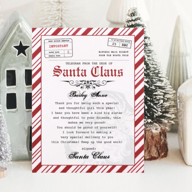 Carta Personalizada de Papais noeis (letter from santa)