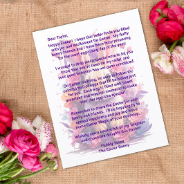 Carta Personalizada Do Coelho Da Páscoa