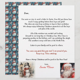 Carta Personalizada do Papai Noel Boneco de Neve