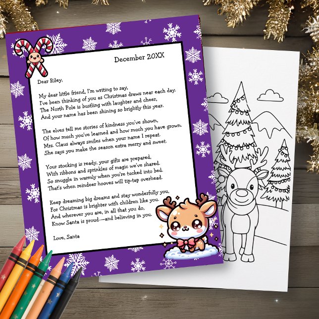 Carta Personalizada do Papai Noel para Crianças (Criador carregado)