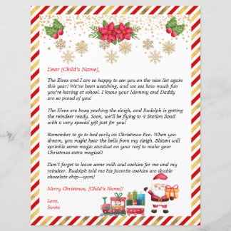 Carta Personalizada do Papai Noel para Presentes d