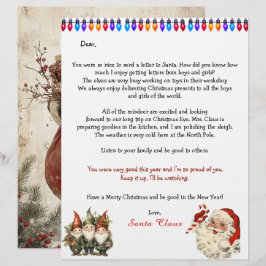 Carta Pessoal Dos Elfos Luzes Do Papai Noel