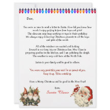 Carta Pessoal Dos Elfos Luzes Do Papai Noel