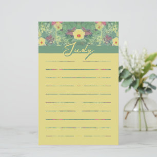 Carta Verde Floral