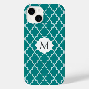 Carta, Verde-Teal Inicial, Trellis Marroquina Bran
