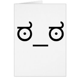 Cartão ಠ_ಠ Procura de Desaprovação ASCCI Emoticon Texto A