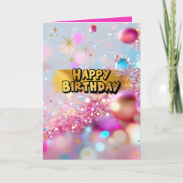 CARTÃO カラフルかわいいY2Kハッピーバースデー♡