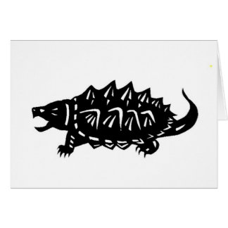 Cartão ワニガメ　亀　切り絵　alligator snapping turtle, macroclemys