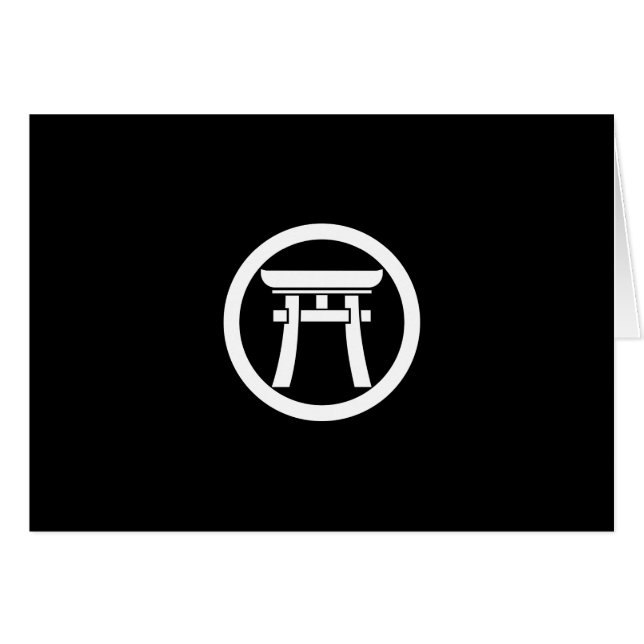 CARTÃO 中 輪 に 鳥 居 (Frente Horizontal)