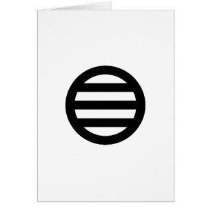 CARTÃO 丸 に 三 つ き 引