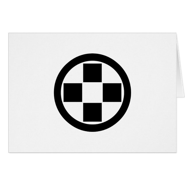 CARTÃO 丸 に 四 つ 石 (Frente Horizontal)