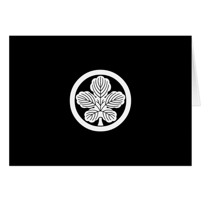 CARTÃO 丸 に 梶 の 葉 (Frente Horizontal)