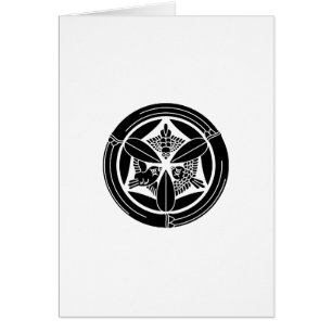 CARTÃO 竹 の 丸 に 三 羽 雀