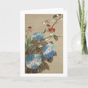 Cartão 紫陽花, Hydrangea do 抱一, Hōitsu