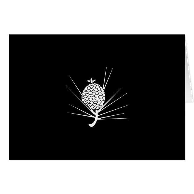 CARTÃO 葉 付 松 毬 (Frente Horizontal)