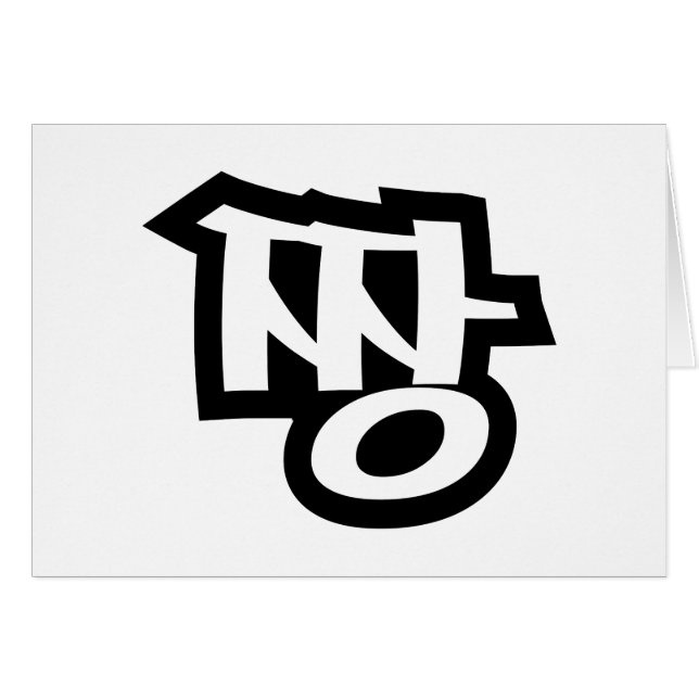 Cartão 짱 JANG - A MELHOR Língua Hangul Gíria Coreana (Frente Horizontal)