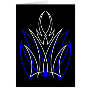 Cartão 0001 Pinstripe Azul-Blanco