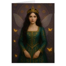 Cartão 003_A fairy princess in emerald green.