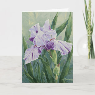 Cartão 0440 Purple Streaked Iris Sympathy Card