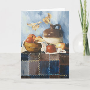 Cartão 0541 Apple Crockery Still Life Birthday Card